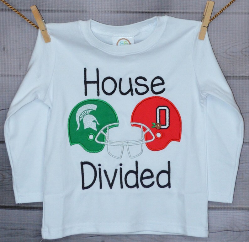Personalized House Divided Football Team Applique Shirt or Etsy