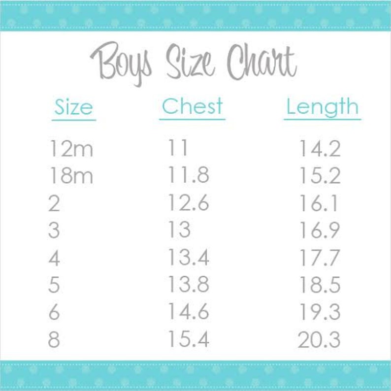 Boys 8 20 Size Chart