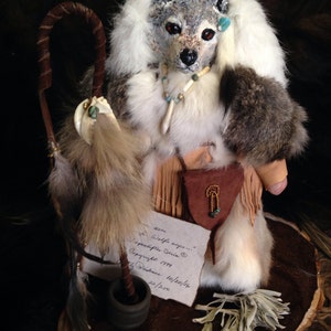 OOAK Art Doll, Shapeshifter Shaman, Timber Wolf