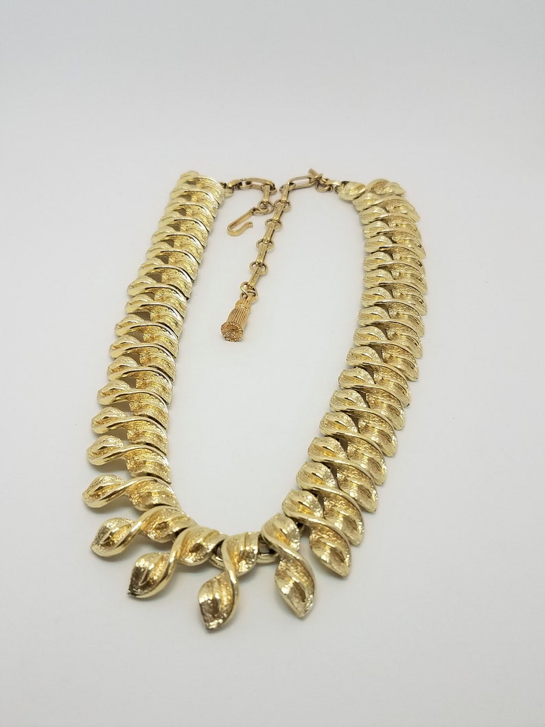 Vintage Necklace Coro Signed Formal Gold Tone Adjustable | Etsy