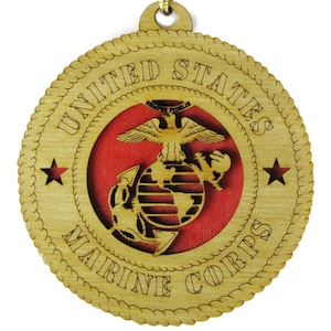 Marine Corps - Laser Cut Military Ornament - May be Personalized
