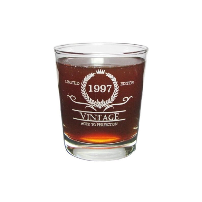 70th Birthday Vintage 1949 Stemmed Wine Glass with Charm and Presentation Packaging