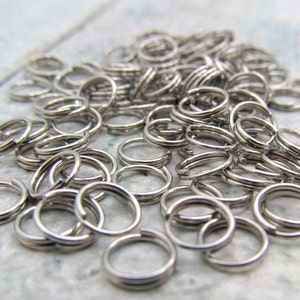 8mm Split Ring Stainless Steel Split Rings Set of 100 SST Findings 8mm 078 image 3