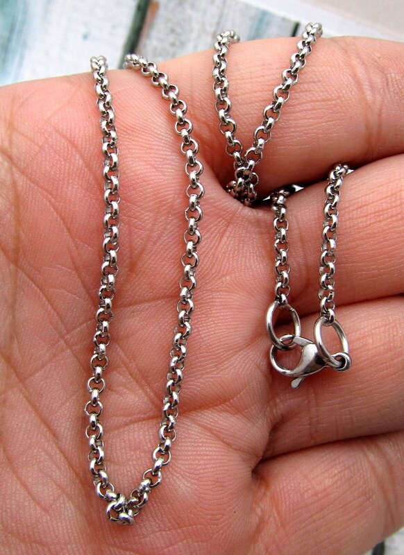 Stainless Steel Necklace Chain With Lobster Clasp Finished Etsy