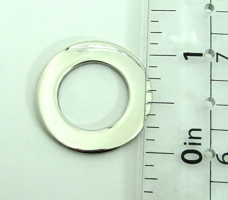 Round Washer Charm, Stainless Steel Pendant, Set of 2 SST Findings 30x30x2mm Cut Out Washer Stampable 018 image 5