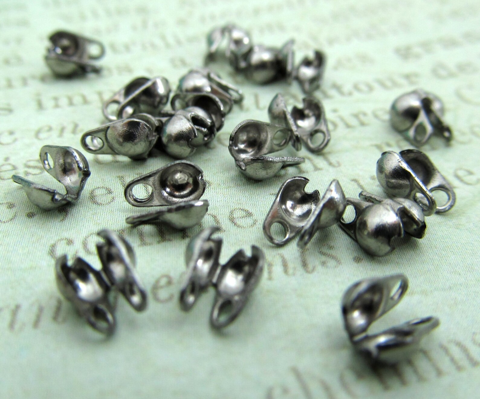Stainless Steel Ball Chain End Tips Set of 40 Stainless Steel Etsy