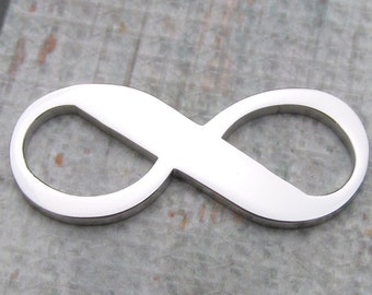 Stampable Infinity Blank,  Stainless Steel Infinity Pendant, Stainless Steel Jewelry Pendant, 38x16x2mm Hand Stamping Blank -Stampable (122)