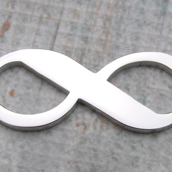 Stampable Infinity Blank,  Stainless Steel Infinity Pendant, Stainless Steel Jewelry Pendant, 38x16x2mm Hand Stamping Blank -Stampable (122)