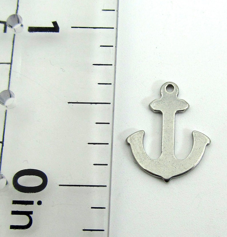 Stainless Steel Anchor Charm Stainless Steel Jewelry Pendant Etsy