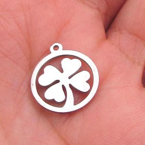 Wolff Jewelry Four Leaf Clover Charm - Silver main image 1