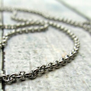 Stainless Steel Necklace Chain with Lobster Clasp Finished Necklace 2.3mm chain Stainless Steel Rolo Chain 16 18 20 22 or 24 056 image 3