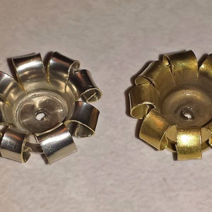 50% OFF SALE! Nickel or Brass Flower Made From Spent Shell Casings