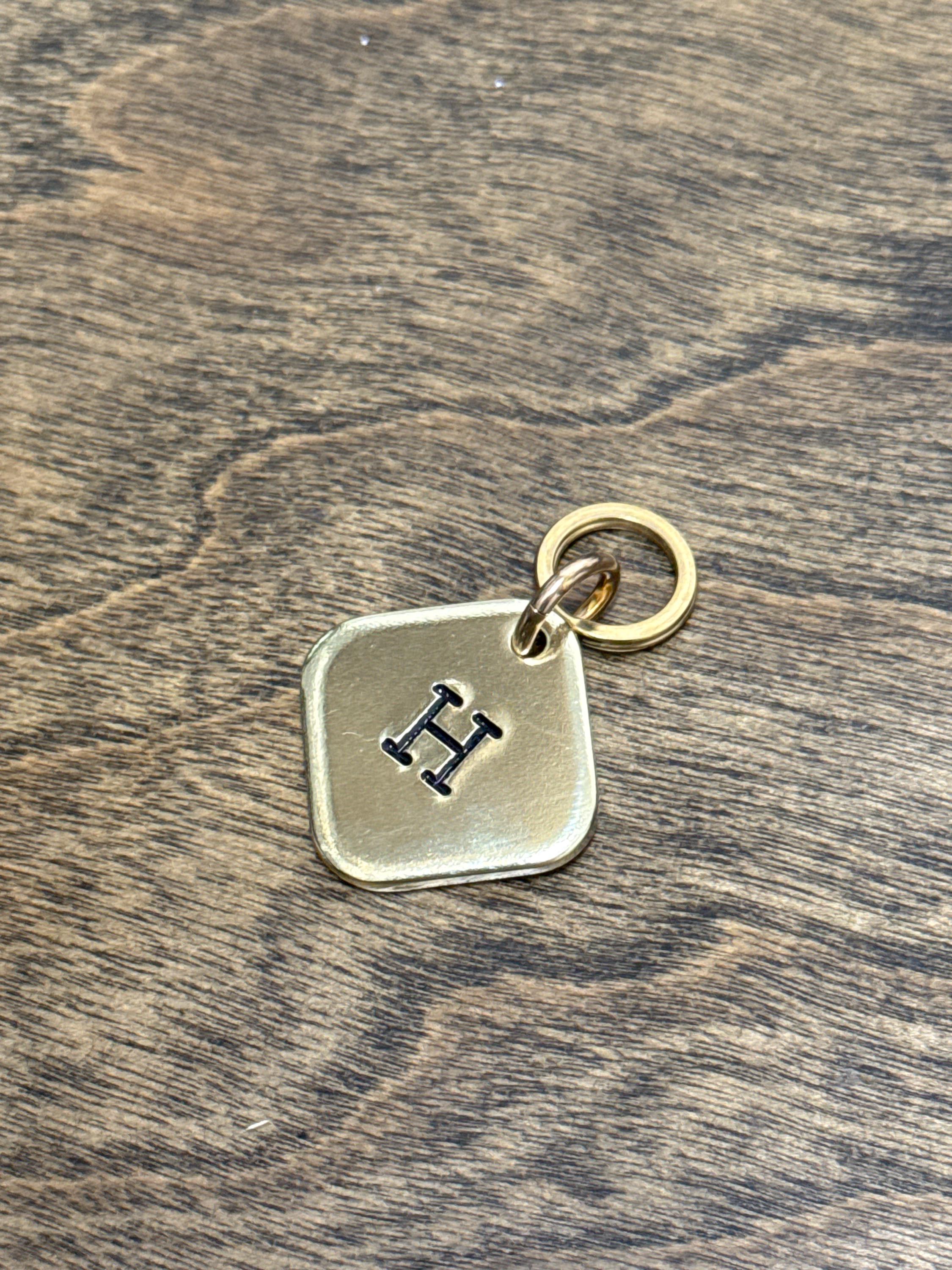 Thick Single Letter Brass Key Tag Labels - Super Quality - Name Initial ...