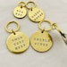 Thick Double Sided Brass Key Tag Labels - Any Custom Text - Super ...