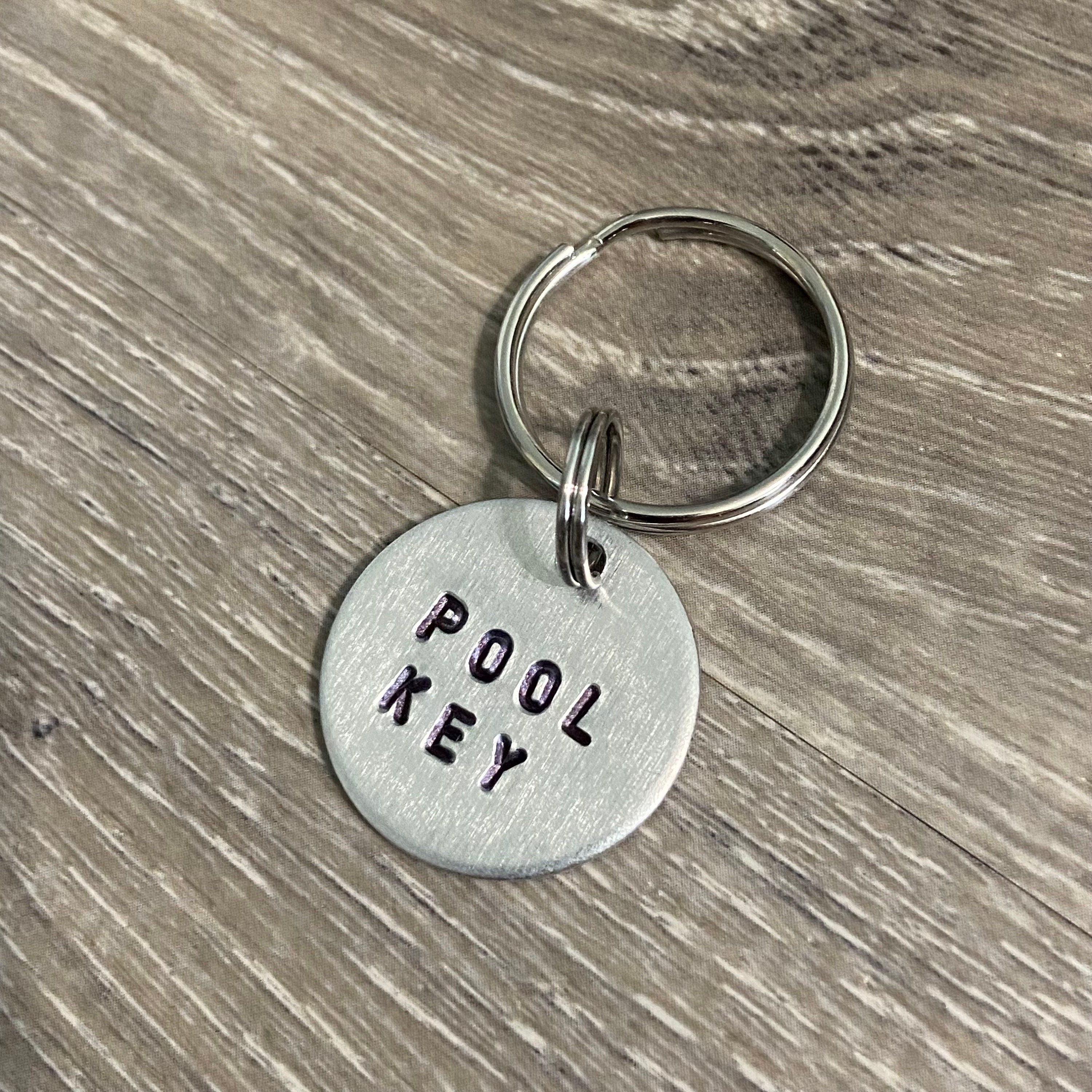 Pool Key Design Pool Key Tag - Gold Colored Brass Metal Label With Small & Large ...