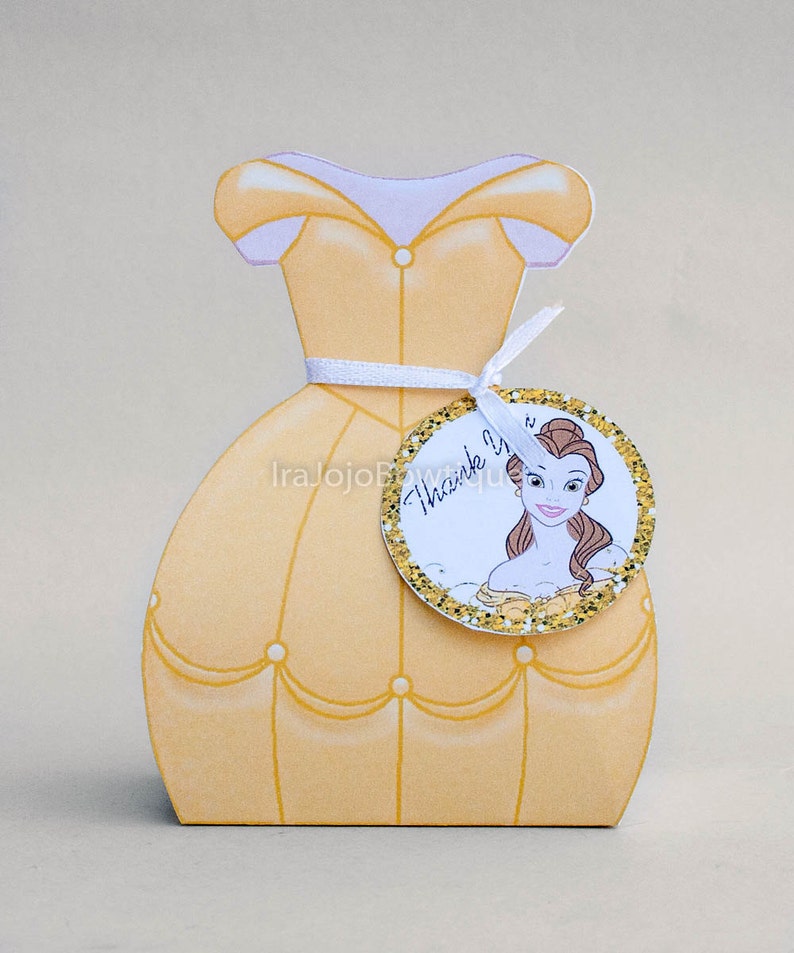 Goodie Box. Beautiful and Beast Princess Gift Box Favor Box