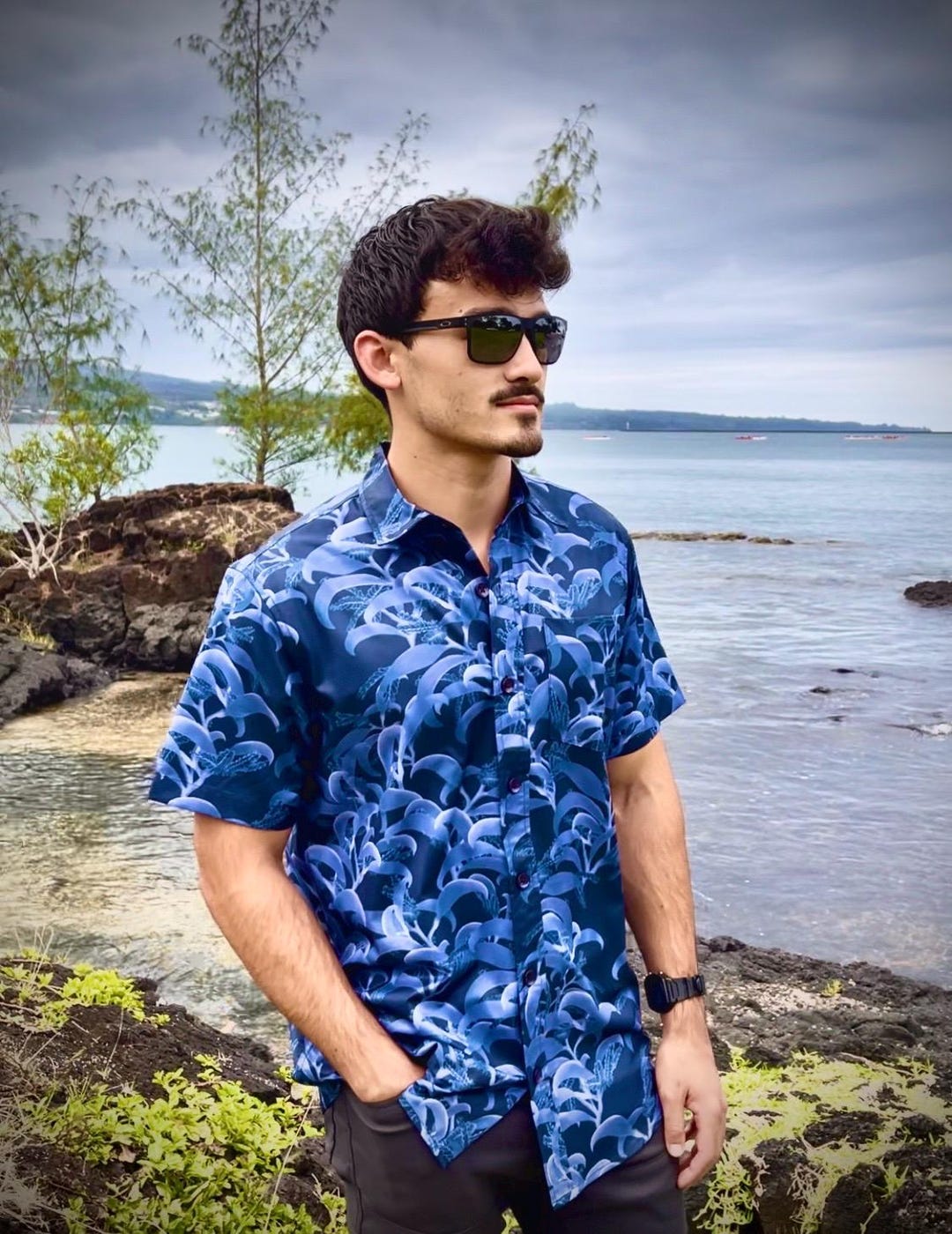 Graduation Gift, Fathers Day Sale, Mens Aloha Dress Shirt, Hawaiian Koa ...