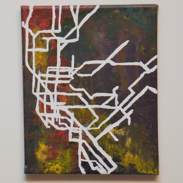 MTA Abstract - Acrylic Painting - 8 x 10 inches