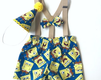 spongebob first birthday outfit boy