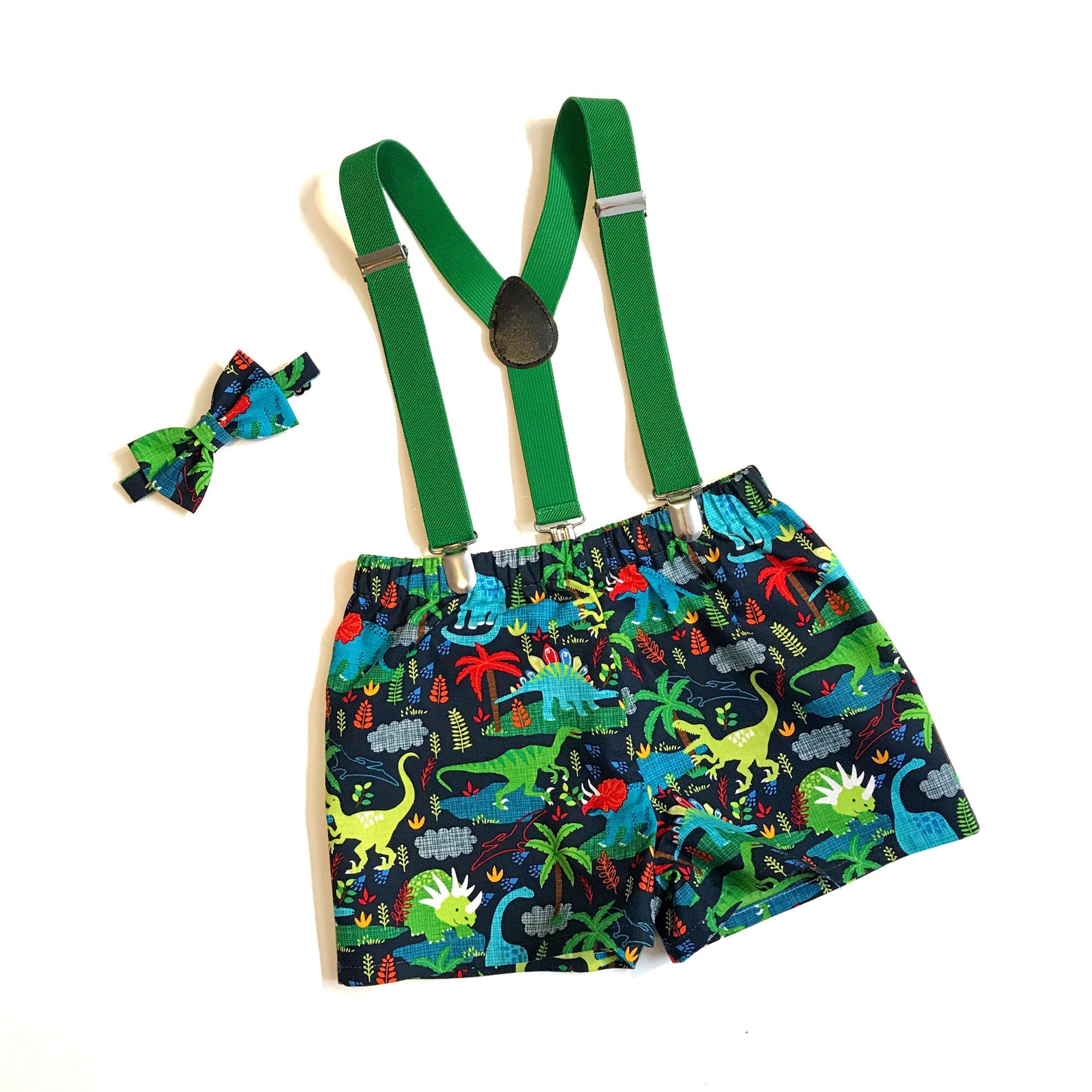 Boys First Birthday Outfit Dinosaurs Birthday Shorts and Hat Etsy