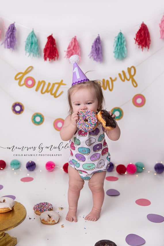 donut romper baby girl