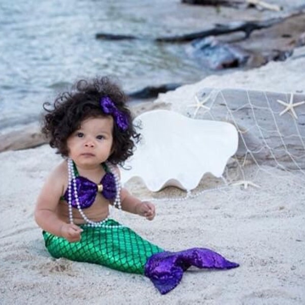 mermaid tail, newborn mermaid photo prop, girl mermaid outfit, mermaid 1st birthday photo, mermaid costume, cake smash outfit, mermaid set,