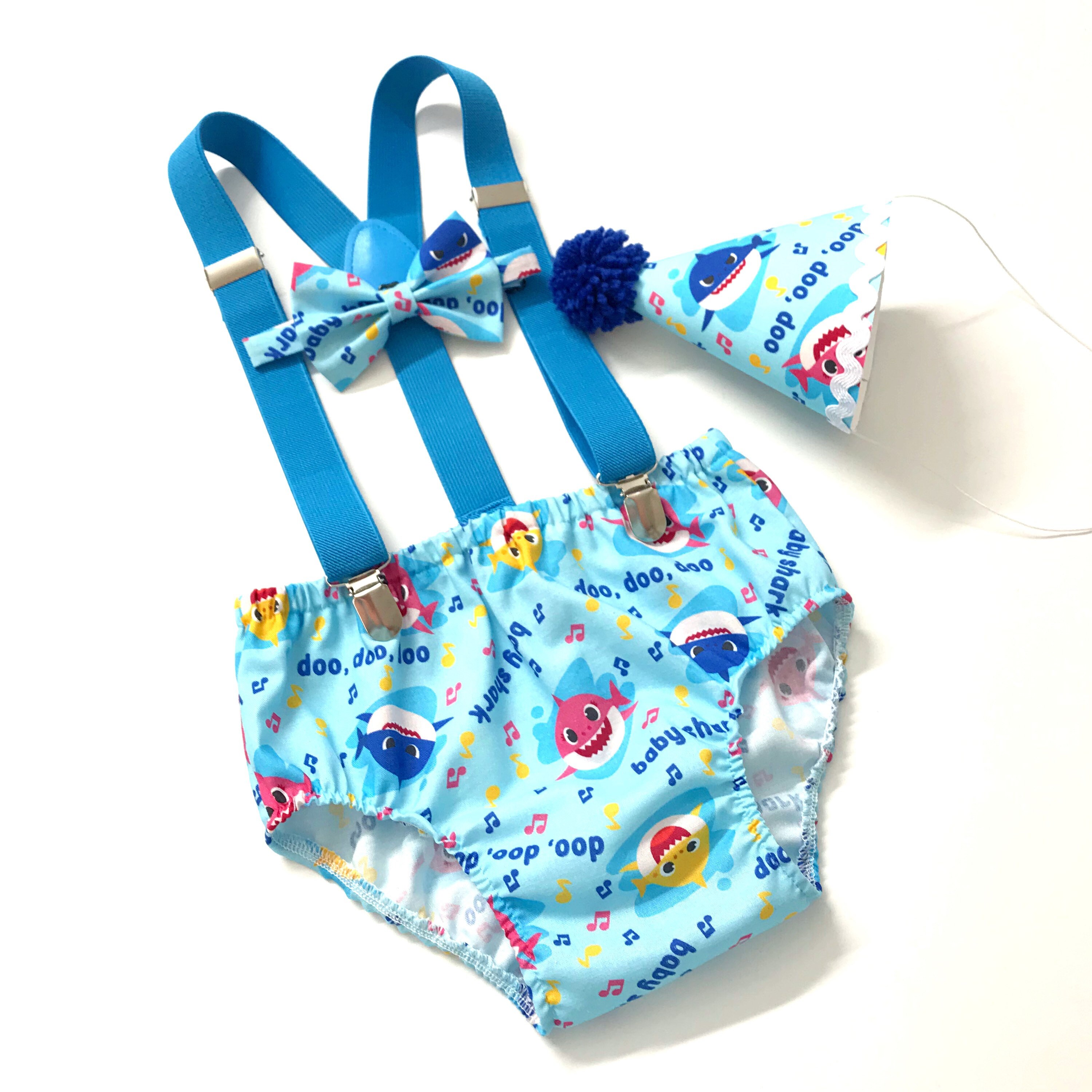 Baby Shark Cake Smash Outfit Boy Birthday Baby Shark Outfit 1 Etsy