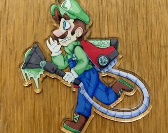 Luigi's mansion inspired acrylic Charm