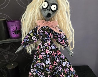 Muñeca de arte hecha a mano, única en su clase, espeluznante