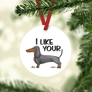 READY TO SHIP / I like your wiener / wiener dog / dachshund / dog / dachshund gift / sausage dog / white elephant gift / dog lover gift image 1
