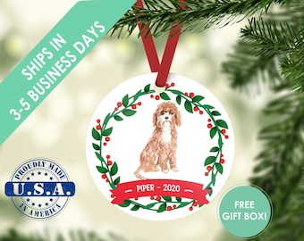 cavapoo christmas ornament