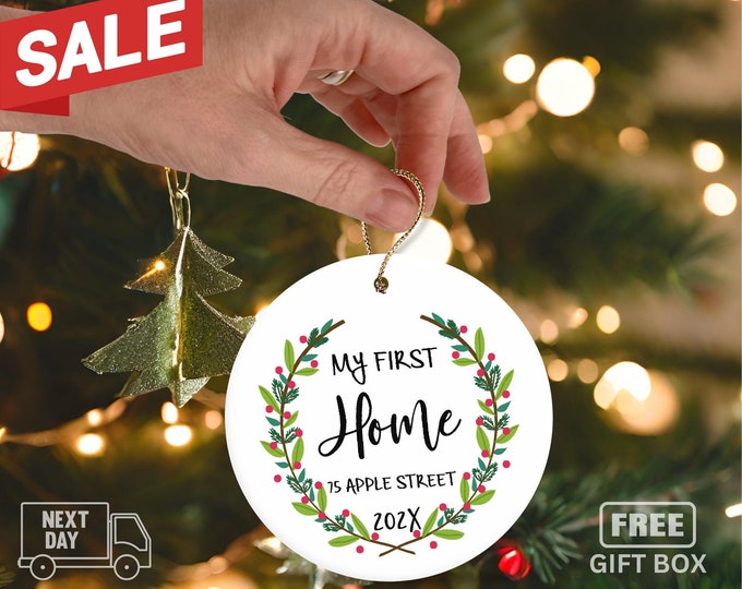 first home ornament / housewarming gift / Christmas ornament / new home ornament / my first home / first home / custom ornament / new home