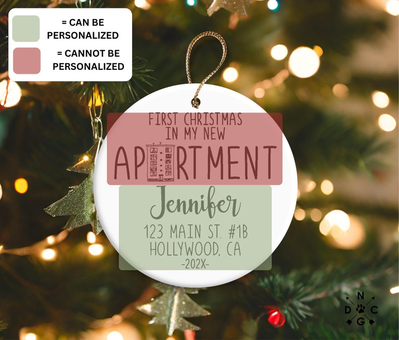 first apartment ornament / housewarming gift / Christmas ornament / new home ornament / my first home / first home / custom ornament image 2