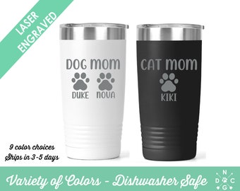 Personalized Dog Mom Gift, Cat Mom Gift, Cat Mom Gift, Fur Mama Tumbler, Gift Pet Owner, Dog Lover Gift, Dog Mom Tumbler, Cat Mom Mug