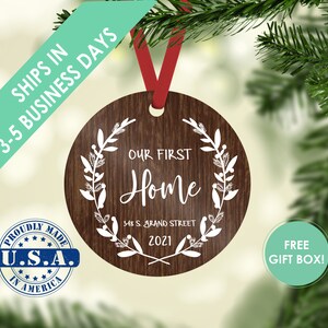 first home ornament / housewarming gift / Christmas ornament / new home ornament / our first home / first home / custom ornament / new home image 2