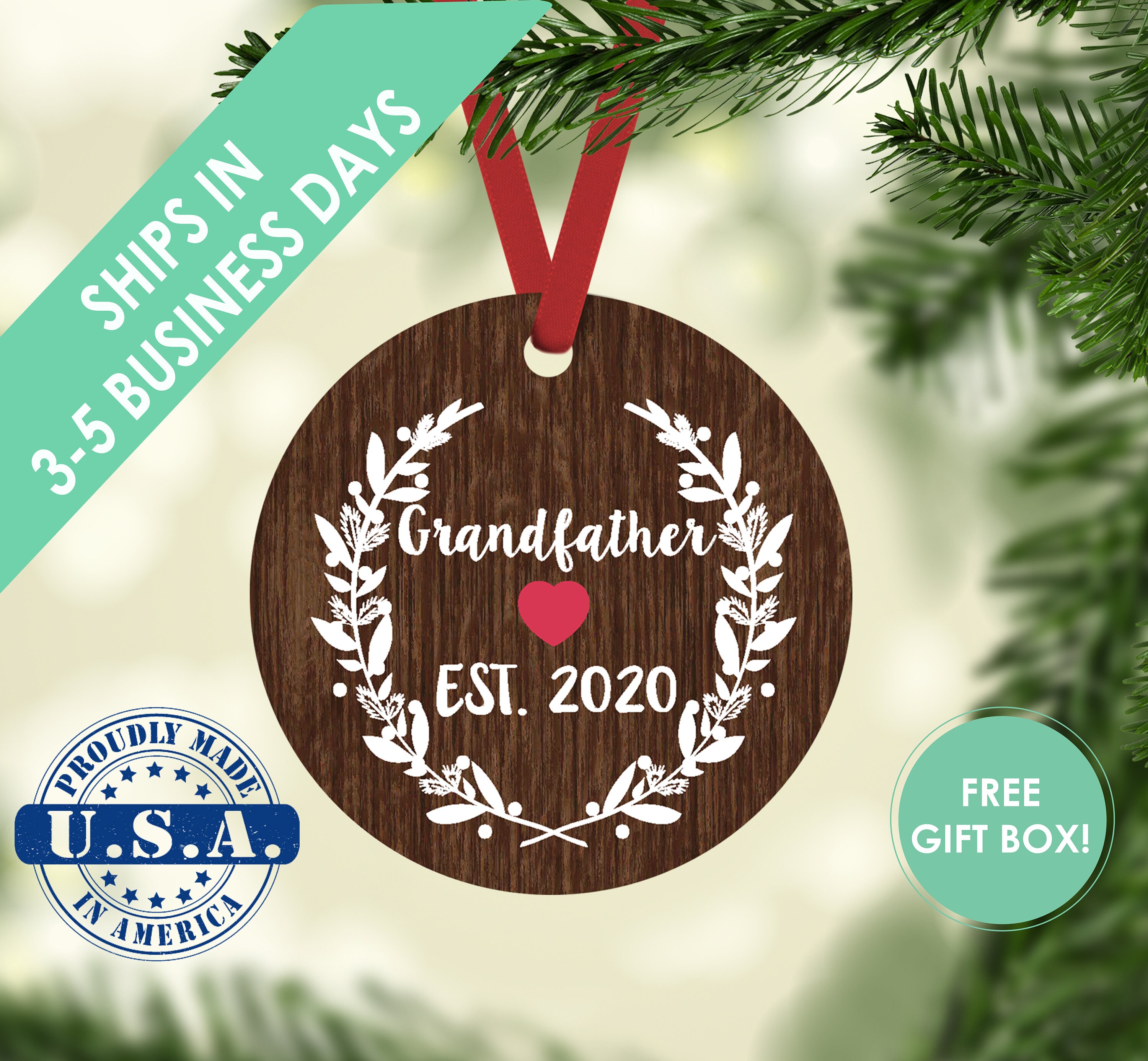 I Made You a 1st Time Grandma 2019 Ornaments You Can Personalize Customize Your Own!