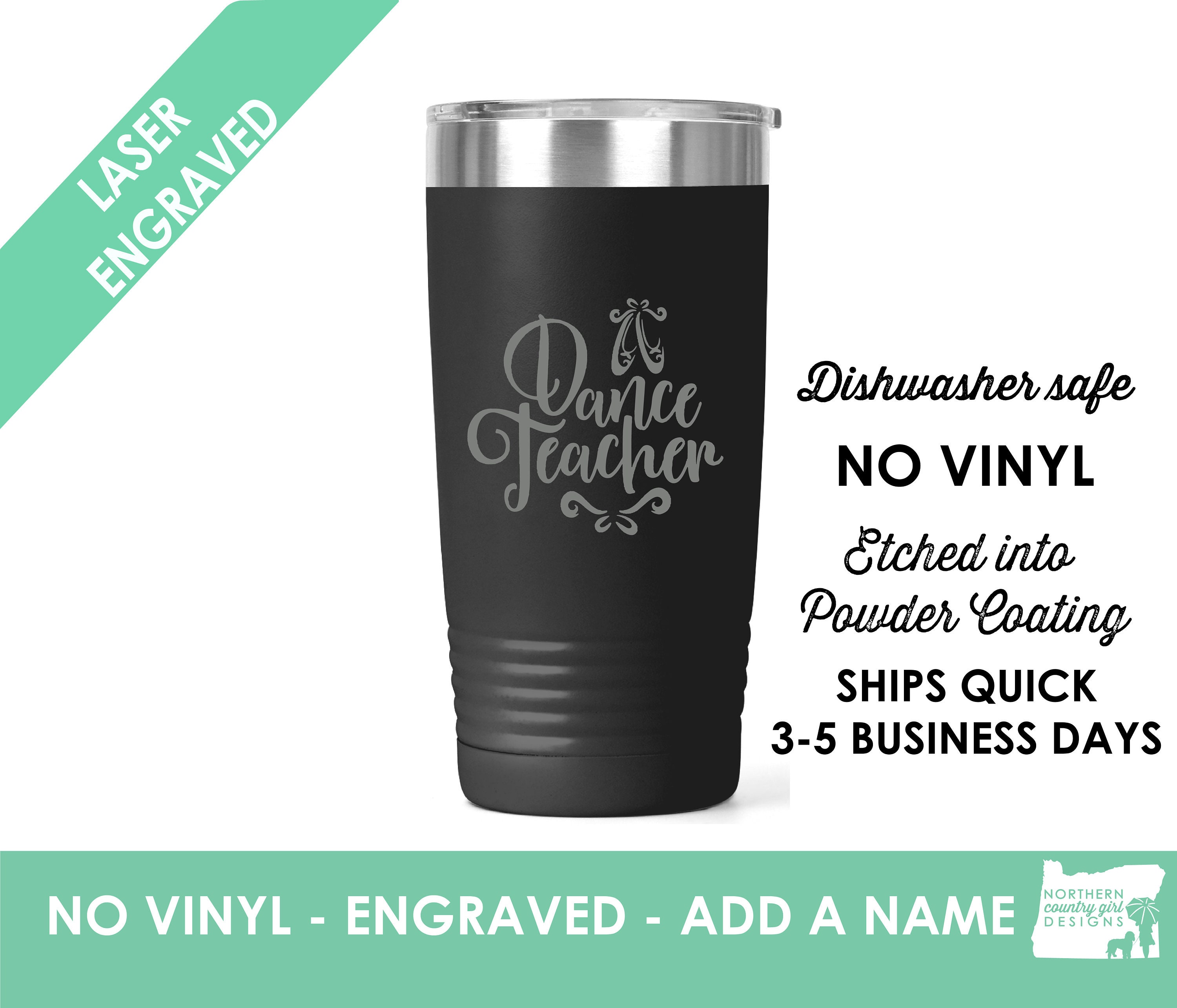 Insulated Coffee Cup, Personalized Laser Engraved Mug, Dishwasher