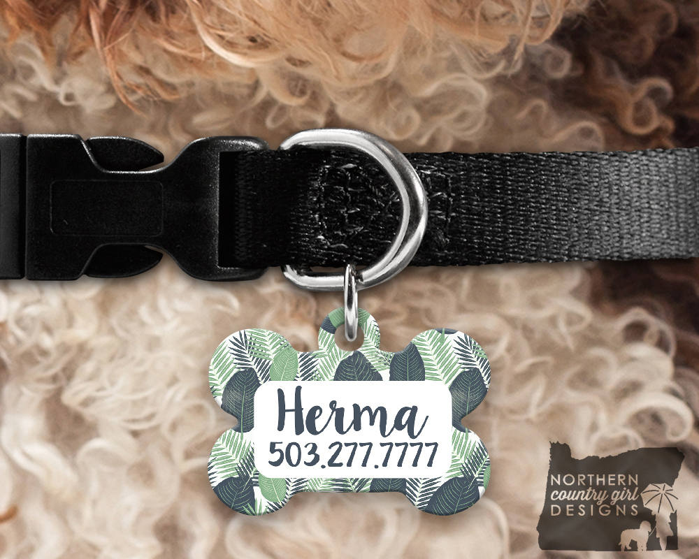 custom dog tag for dogs dog id tags personalized pet leaves pet tag