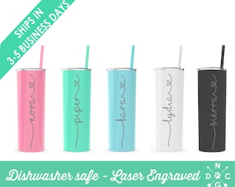 Set of 14- Stainless Steel Tumblers- Personalized Tumblers- Personalized Etched Tumblers,- Personalized Tumblers- Engraved Tumblers- Tumbler