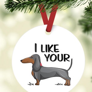 READY TO SHIP / I like your wiener / wiener dog / dachshund / dog / dachshund gift / sausage dog / white elephant gift / dog lover gift image 3