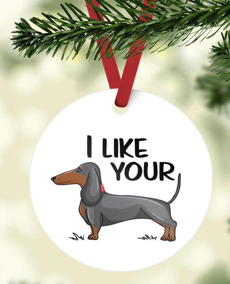 READY TO SHIP / I like your wiener / wiener dog / dachshund / dog / dachshund gift / sausage dog / white elephant gift / dog lover gift image 3