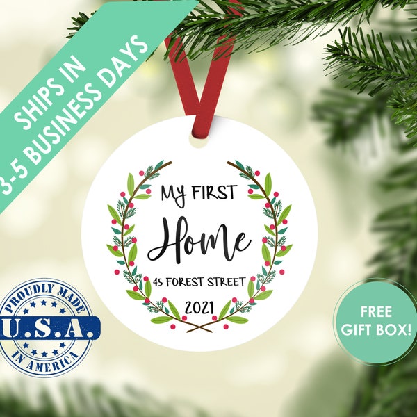 first home ornament / housewarming gift / Christmas ornament / new home ornament / my first home / first home / custom ornament / new home