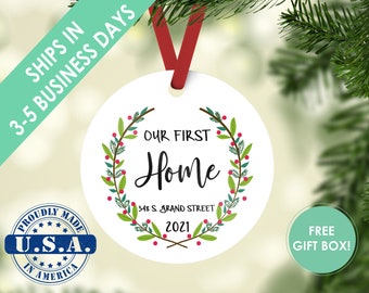 first home ornament / housewarming gift / Christmas ornament / new home ornament / our first home / first home / custom ornament / new home