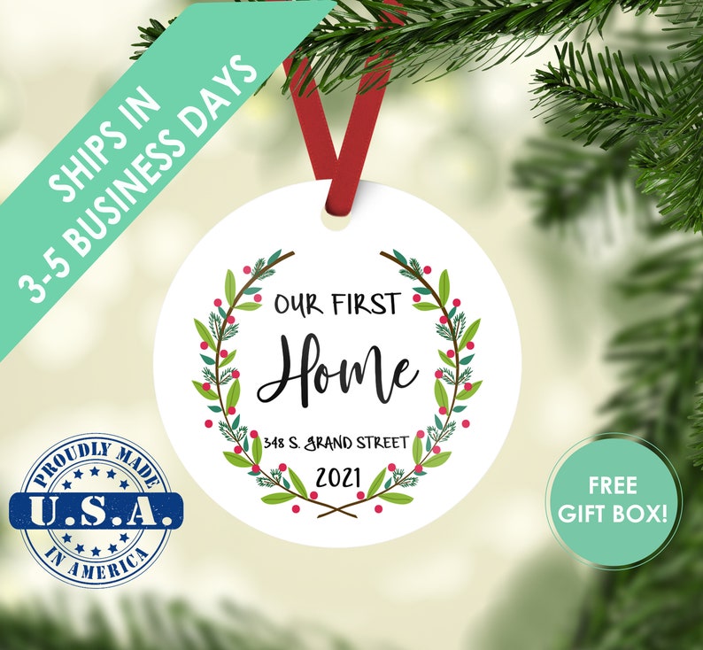 first home ornament / housewarming gift / Christmas ornament / new home ornament / our first home / first home / custom ornament / new home image 1