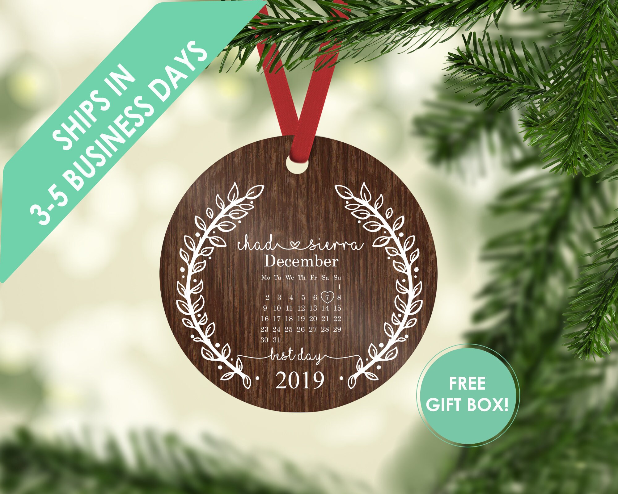 first christmas ornaments wedding