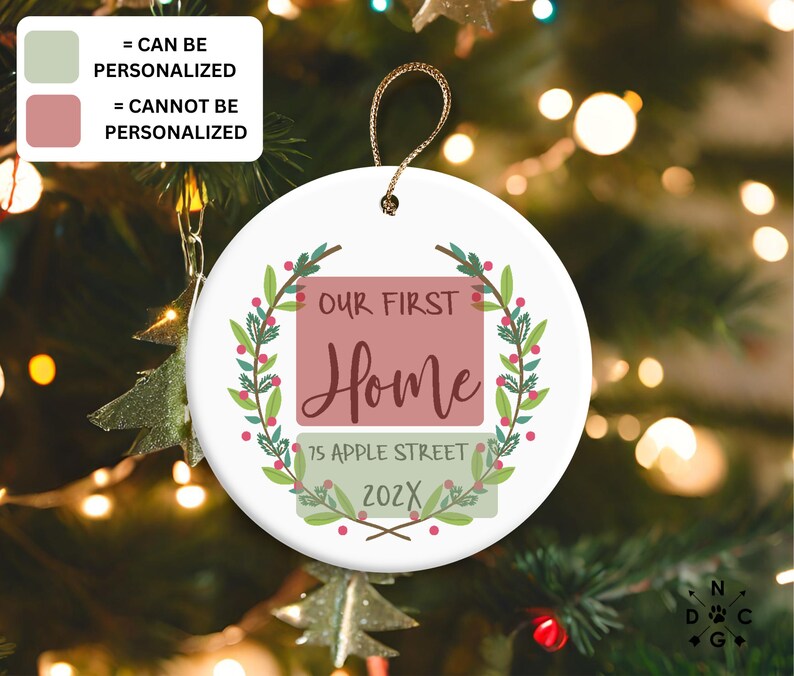 first home ornament / housewarming gift / Christmas ornament / new home ornament / our first home / first home / custom ornament / new home image 2