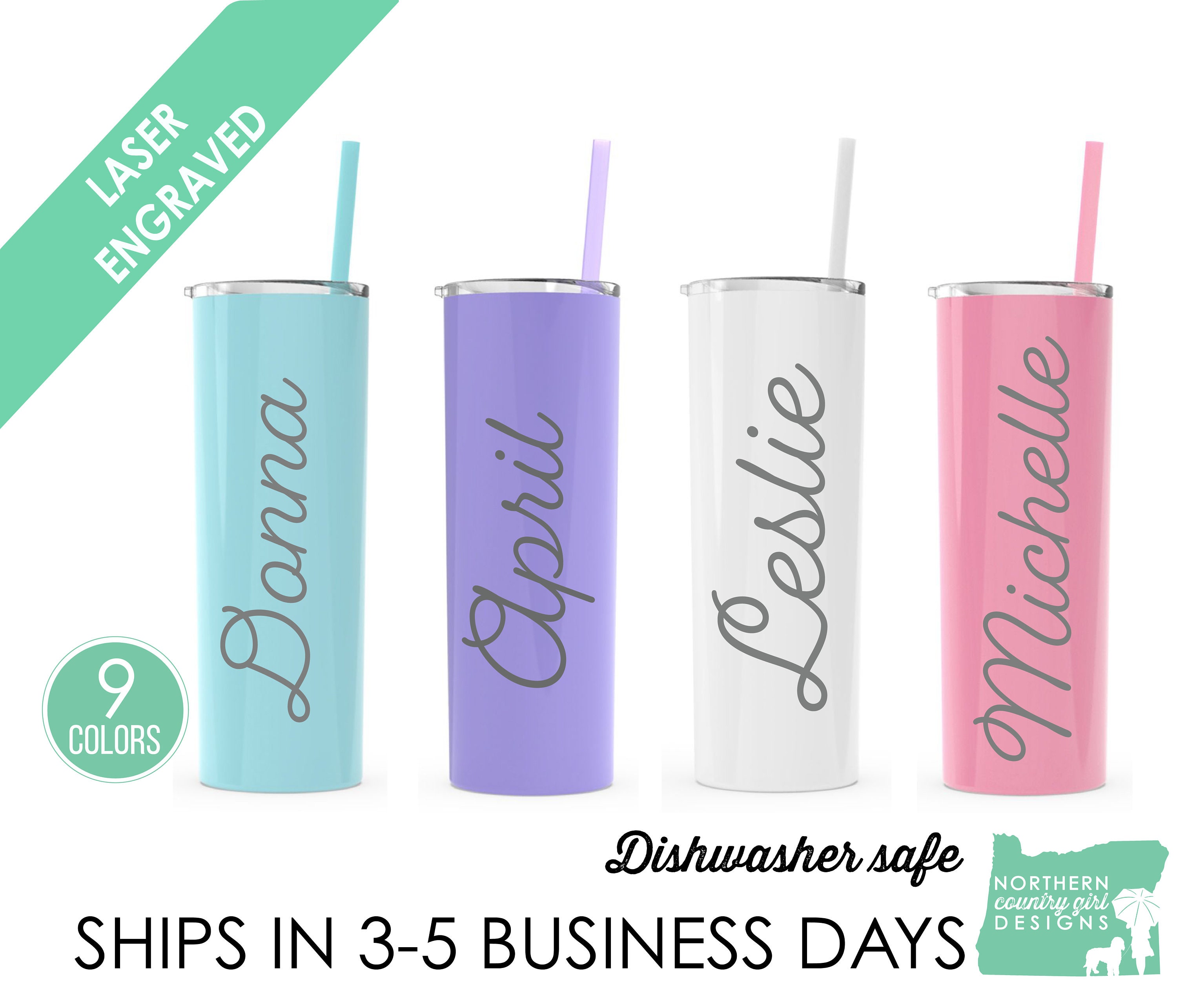 Bridal Party Tumblers Stainless Steel Tumblers Personalized Tumblers Dishwasher Safe Tumbler