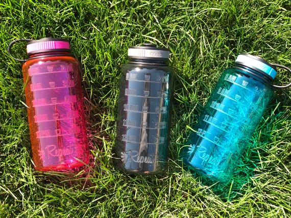Wide Mouth Water Bottle Water Tracker Time Personalized Etsy