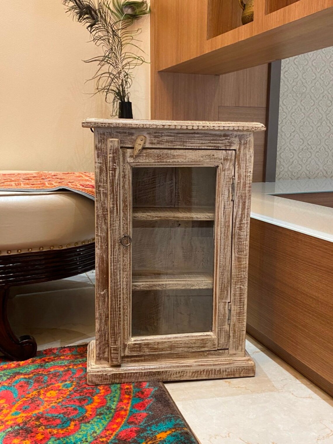 Vintage alte Holz handgefertigt weiß waschen bemalt Wand | Etsy