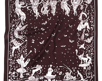 Fairy Ring Cotton Bandana – Book Lover Gift, Whimsical Scarf